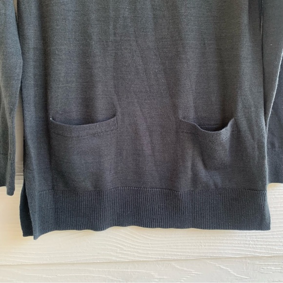 Banana Republic knit pullover sweater top size small crew neck dark gray - Picture 3 of 11